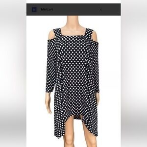 Chico's Black and White Geometric Mini Dress